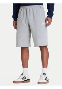 Adidas - adidas Szorty sportowe Trefoil Essentials JV6053 Szary Loose Fit. Kolor: szary. Materiał: syntetyk, bawełna. Styl: sportowy #1