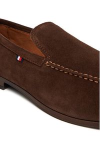 TOMMY HILFIGER - Tommy Hilfiger Półbuty Hilfiger Flexible Suede Loafer FM0FM05496 Brązowy. Kolor: brązowy. Materiał: zamsz, skóra #3