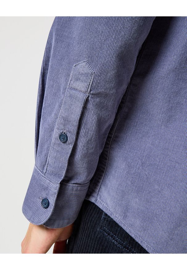 Wrangler - WRANGLER MĘSKA KOSZULA 1 PKT CORDUROY SHIRT Grisaille 112357218 W5L0008823