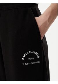 Karl Lagerfeld - KARL LAGERFELD Spodnie dresowe B2W10145 Czarny Regular Fit. Kolor: czarny. Materiał: wiskoza #3