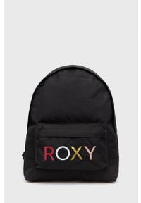 Roxy Plecak damski kolor czarny duży gładki. Kolor: czarny. Materiał: poliester. Wzór: gładki