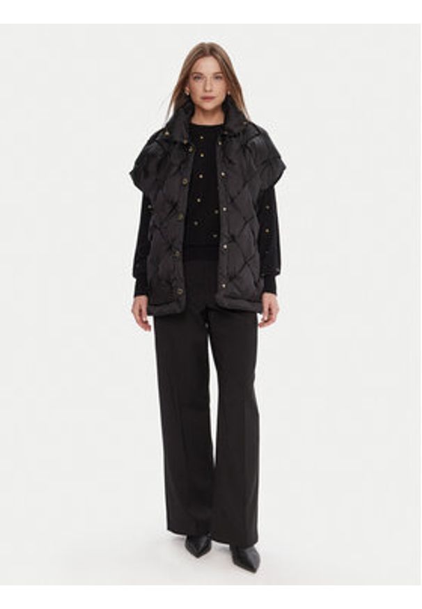 Lola Casademunt by Maite Bezrękawnik RAINFOREST W PKT 4 BEIGE DIMITY Czarny Oversize. Kolor: czarny. Materiał: poliamid. Długość rękawa: bez rękawów