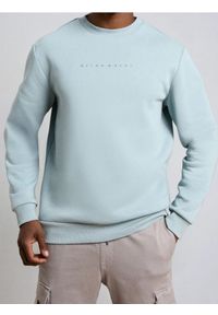 Sinsay - Bluza crewneck z napisem - zielony. Kolor: zielony. Wzór: napisy