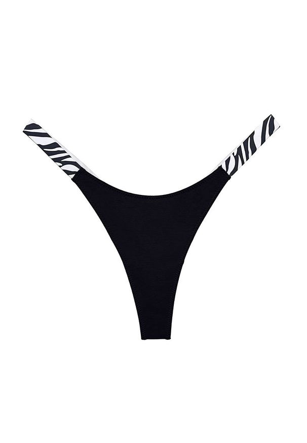 Intica - Stringi damskie z wysokim stanem optycznie wydłużające nogi Jisoon. Stan: podwyższony. Kolor: czarny. Materiał: materiał