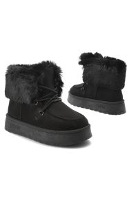 Big-Star - Czarne Śniegowce Big Star Ocieplane Obuwie Damskie. Kolor: czarny. Materiał: futro. Szerokość cholewki: normalna. Sezon: zima. Styl: elegancki, klasyczny #5