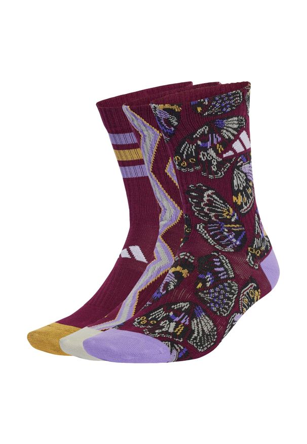 Adidas - Skarpety adidas Farm 3 Pairs Per Pack Socks. Kolor: czerwony, wielokolorowy