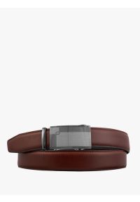 Ryłko - Brązowy pasek męski skórzany. Kolor: brązowy. Materiał: skóra. Styl: klasyczny, casual, elegancki, street #1