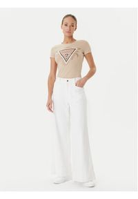 Guess T-Shirt W5YI13 J1314 Beżowy Regular Fit. Kolor: beżowy. Materiał: bawełna #2