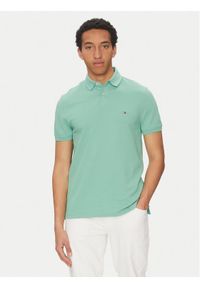 TOMMY HILFIGER - Tommy Hilfiger Polo 1985 MW0MW17770 Zielony Regular Fit. Typ kołnierza: polo. Kolor: zielony. Materiał: bawełna