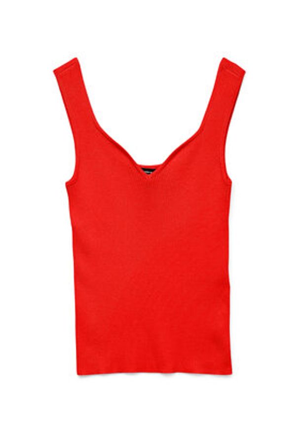 Vero Moda Top Willow 10326450 Czerwony Slim Fit. Kolor: czerwony. Materiał: wiskoza
