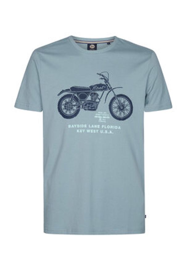 Petrol Industries T-Shirt M-1050-TSR707 Niebieski Regular Fit. Kolor: niebieski. Materiał: bawełna