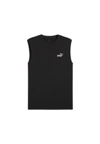Podkoszulek Puma Ess No. 1 Logo Sleeveless Tee, Mężczyźni. Kolor: czarny. Materiał: bawełna, materiał