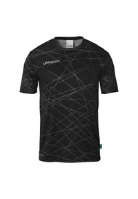 UHLSPORT - Koszulka Uhlsport Prediction. Kolor: czarny, biały, wielokolorowy. Materiał: jersey. Wzór: nadruk, napisy. Sport: piłka nożna