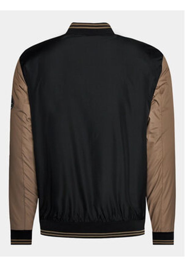 Brave Soul Kurtka bomber MJK-BRODY Czarny Regular Fit. Kolor: czarny. Materiał: syntetyk