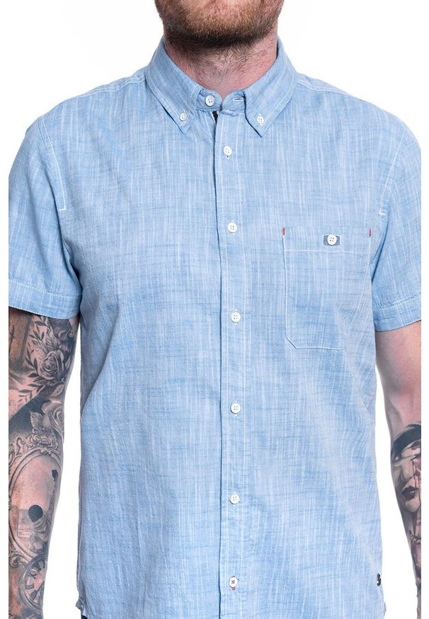 Mustang - MĘSKA KOSZULA MATERIAŁOWA MUSTANG CHRIS STRIPE SHIRT 1009560 5234. Materiał: materiał