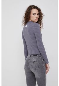 Calvin Klein Jeans sweter J20J217898.PPYY damski kolor szary. Kolor: szary. Materiał: dzianina. Długość rękawa: długi rękaw. Długość: długie. Wzór: gładki #3
