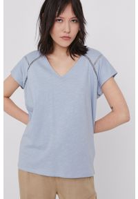medicine - Medicine - T-shirt Basic. Kolor: niebieski. Materiał: dzianina, bawełna. Wzór: gładki