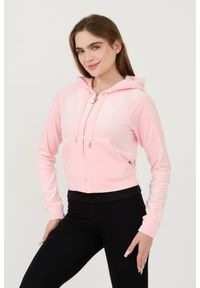 Juicy Couture - JUICY COUTURE Różowa bluza Madison Hoodie. Kolor: różowy #8