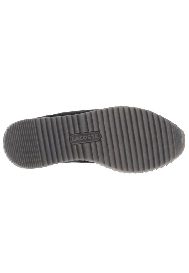 Buty Lacoste Partner Luxe M 742SMA003422F czarne. Okazja: na co dzień. Kolor: czarny. Materiał: skóra, syntetyk, guma, materiał. Szerokość cholewki: normalna