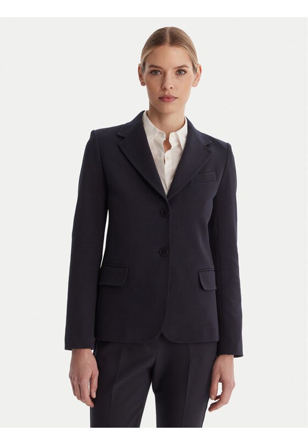 Weekend Max Mara Marynarka Ginnasta 2615911011 Granatowy Slim Fit. Kolor: niebieski. Materiał: bawełna