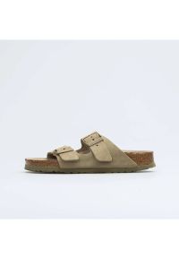 Birkenstock - Klapki męskie BIRKENSTOCK ARIZONA SFB LEVE FADED KHAKI. Kolor: zielony #4