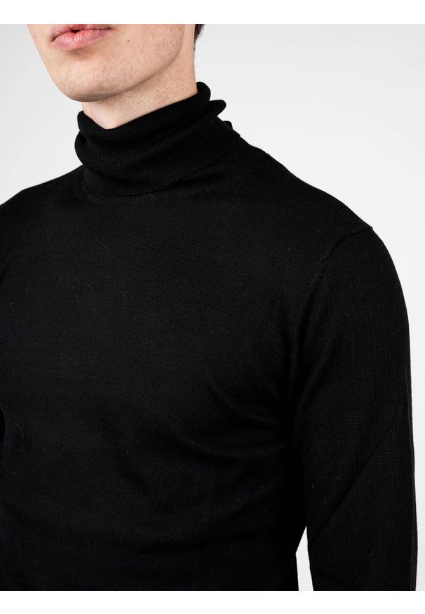 Xagon Man Sweter "Turtleneck" | A22081 & ELV18 | Mężczyzna | Czarny. Okazja: na co dzień. Typ kołnierza: golf. Kolor: czarny. Materiał: akryl, wełna, poliester, nylon. Styl: casual