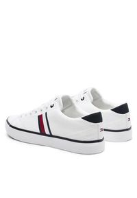 TOMMY HILFIGER - Tommy Hilfiger Tenisówki Th Hi Vulc Low Stripes Mesh FM0FM04946 Biały. Kolor: biały. Materiał: materiał #6