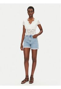 Morgan Bluzka 241-DANSA Écru Slim Fit. Materiał: syntetyk #5