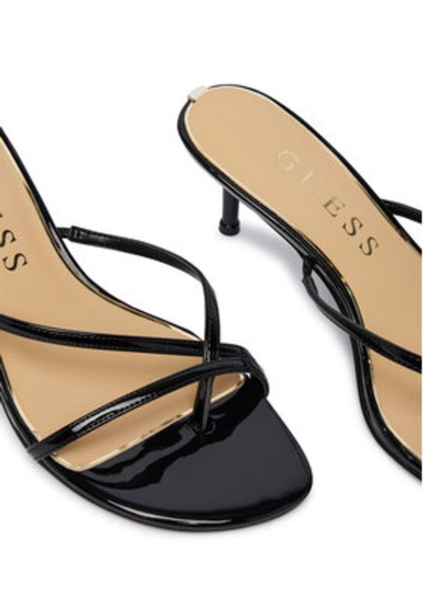Guess Japonki FLJGZY PAF03 Czarny. Kolor: czarny. Materiał: skóra