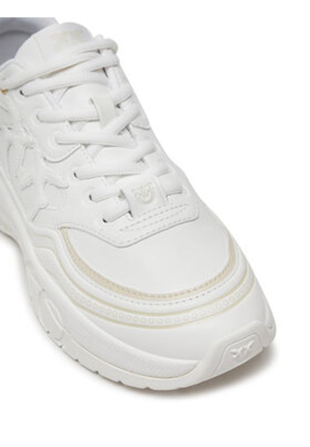 Pinko - PINKO Sneakersy Glammy 04 SS0057 E015 Biały. Kolor: biały. Materiał: skóra