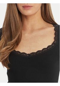 Morgan Bluzka 261-DAMOUR Czarny Slim Fit. Kolor: czarny. Materiał: bawełna #5