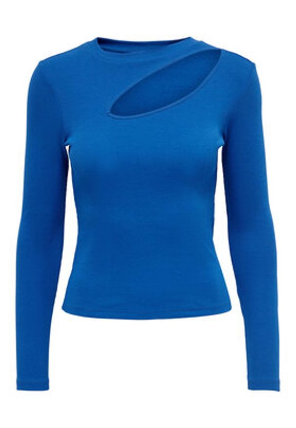 only - ONLY Bluzka 15283977 Niebieski Regular Fit. Kolor: niebieski. Materiał: bawełna