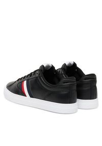 TOMMY HILFIGER - Tommy Hilfiger Sneakersy Icon Court Stripes FM0FM05628 Czarny. Kolor: czarny. Materiał: skóra #6