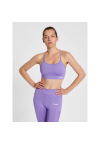 Damski usztywniany biustonosz sportowy Hummel MT Chipo. Kolor: fioletowy. Sport: fitness