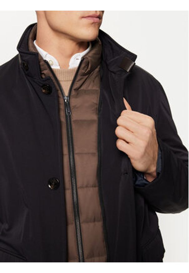 Bugatti Płaszcz przejściowy 674128 69081 Granatowy Regular Fit. Kolor: niebieski. Materiał: syntetyk