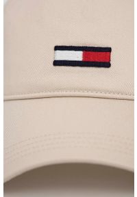 Tommy Jeans czapka z daszkiem bawełniana kolor beżowy. Kolor: beżowy. Materiał: bawełna #3