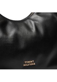 TOMMY HILFIGER - Tommy Hilfiger Torebka Soft Leather Shoulder Bag AW0AW16293 Czarny. Kolor: czarny. Materiał: skórzane #4