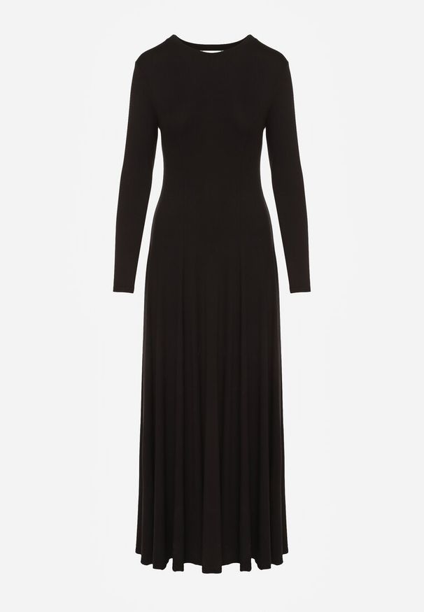 Renee - Czarna Rozkloszowana Sukienka z Bawełny Tusmala. Okazja: na co dzień. Kolor: czarny. Materiał: bawełna. Typ sukienki: proste. Styl: casual, elegancki