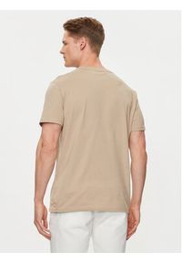 TOMMY HILFIGER - Tommy Hilfiger T-Shirt Logo UM0UM02916 Beżowy Regular Fit. Kolor: beżowy. Materiał: bawełna #4