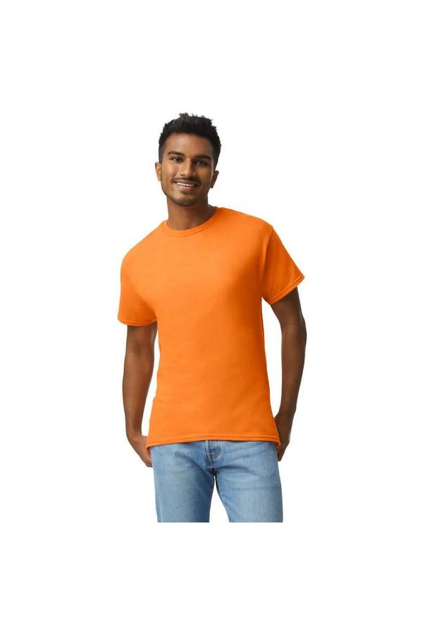 GILDAN - Ultra Bawełniana Koszulka Unisex Dla Dorosłych. Kolor: pomarańczowy. Materiał: bawełna. Sport: turystyka piesza