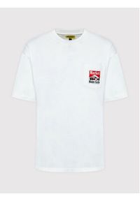 Market T-Shirt Unisex Racing Logo 399001071 Biały Relaxed Fit. Kolor: biały. Materiał: bawełna #4