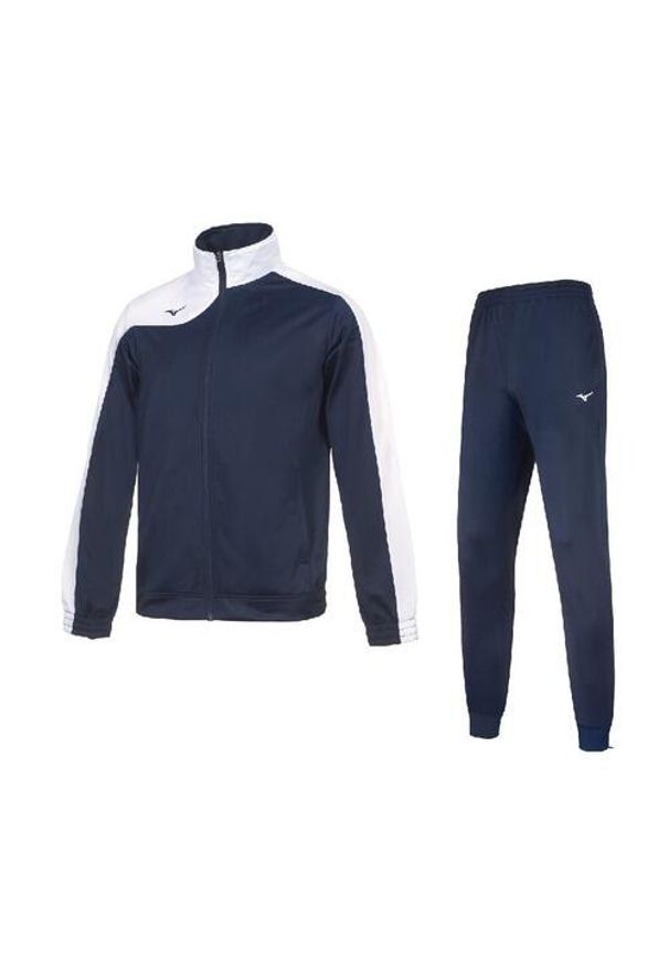 Dres Mizuno Team kobe knitted. Kolor: niebieski, wielokolorowy, biały. Materiał: dresówka. Sport: fitness