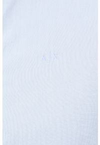 Armani Exchange koszula bawełniana męska slim z kołnierzykiem klasycznym. Typ kołnierza: kołnierzyk klasyczny. Kolor: niebieski. Materiał: bawełna. Styl: klasyczny #5