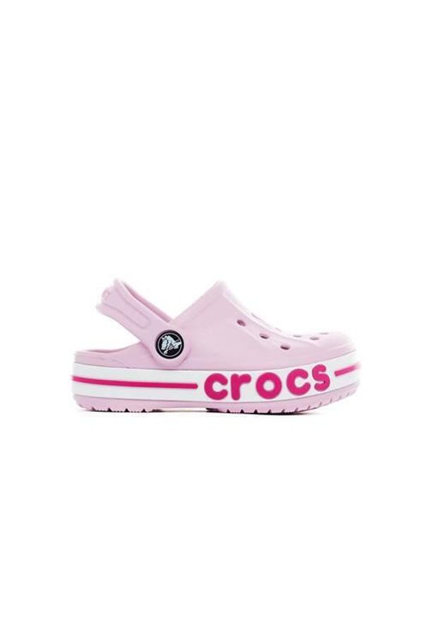 Buty do chodzenia niemowlęce Crocs Bayaband Clog. Kolor: różowy. Materiał: materiał, syntetyk