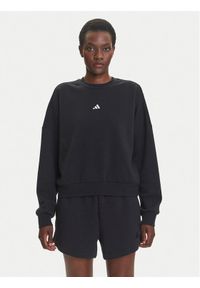 Adidas - adidas Bluza Essentials Small Logo Feelcozy JC5932 Czarny Loose Fit. Kolor: czarny. Materiał: bawełna