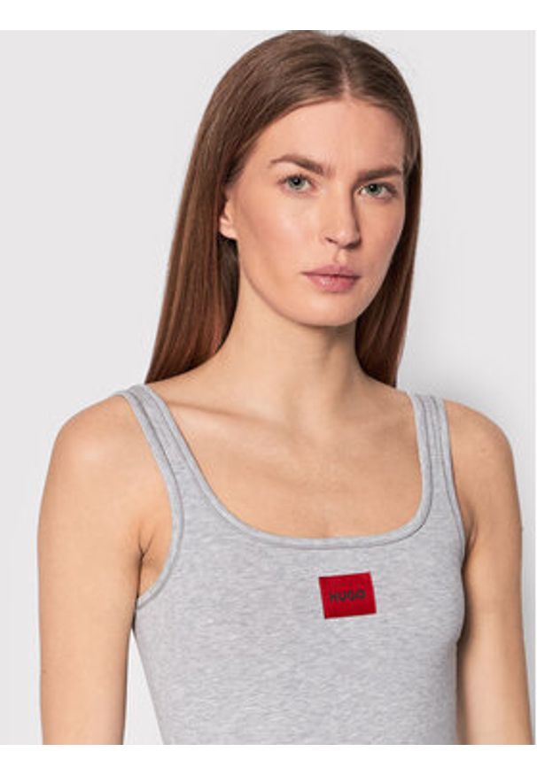 Hugo Top Red Label 50469665 Szary Slim Fit. Kolor: szary. Materiał: bawełna