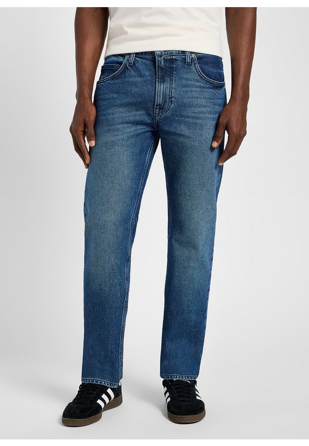 Lee - LEE RIDER MĘSKIE SPODNIE JEANSOWE JEANS DŻINSY BLUE ABYSS 112355794 L701008561
