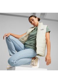 Kamizelka Puma ESS Padded Vest, Kobiety. Kolor: beżowy. Materiał: poliester, materiał. Długość rękawa: bez rękawów