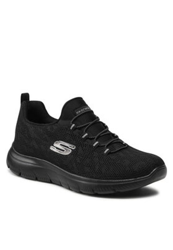 skechers - Skechers Sneakersy Leopard Spot 149037/BBK Czarny. Kolor: czarny. Materiał: materiał