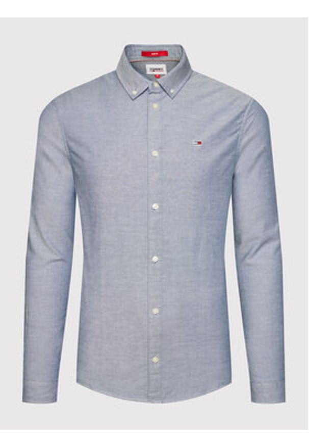 Tommy Jeans Koszula Oxford DM0DM09594 Niebieski Slim Fit. Kolor: niebieski. Materiał: bawełna